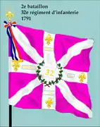 Drapeau du 2e bataillon de 1791 à 1793