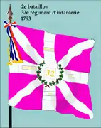 Drapeau du 2e bataillon de 1793 à 1795