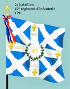 Drapeau du 2e bataillon du 47e régiment d'infanterie de ligne de 1791 à 1793