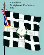 Drapeau du 2e bataillon du 7e régiment d'infanterie de ligne de 1793 à 1804