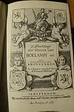 Page de titre des Comtes de Hollande, gravure (publiée en 1663).