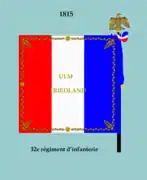 Drapeau du 32e RI en 1815 (revers)
