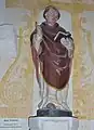 Plougasnou : église paroissiale Saint-Pierre, intérieur, statue de saint Samson (en chêne polychrome, date du XVIe&nbsp;siècle)