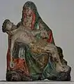 Plougasnou : église paroissiale Saint-Pierre, intérieur, groupe statuaire Notre-Dame-de-Pitié, fin XVe&nbsp;siècle