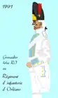 grenadier du 44e régiment d’infanterie de ligne de 1791 à 1796