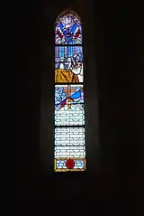 Vitrail d'hommage aux enfants de Saillé morts pour la France.
