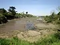 Le fond de l'anse de Milin an Aod à marée basse (rive droite en Plouarzel, rive gauche en Lampaul-PLouarzel).