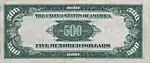 Revers d'un billet de 500 dollars américains, type 1934