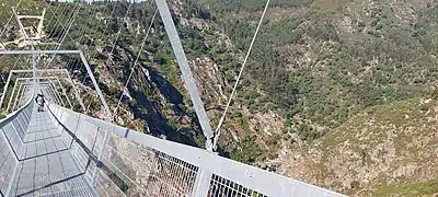 Vue des Passadiços do Paiva (pt) depuis le pont 516 Arouca