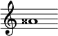 \new Staff = "haut" \with {\remove "Time_signature_engraver"}{
\cadenzaOn
\relative c'' {aisis1}
}
