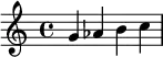 { g' aes' b' c''}
