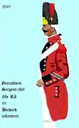 Grenadier sergent-chef du 88e régiment d'infanterie de ligne ci-devant Berwick de 1791 à 1792