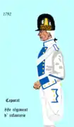 Caporal du 88e régiment d'infanterie de ligne ci-devant Berwick de 1792