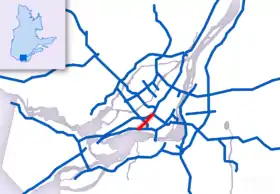 Carte de l'autoroute 520.
