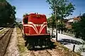 L'Α-452 en tête du fret 80509 en gare de Platamonas.