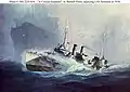 Le destroyer USS Stockton (en) dans une situation critique (années 1920).