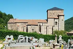 L'église abbatiale vue du sud.