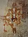 Christ Pantocrator entouré du Tétramorphe (Xe&nbsp;siècle) - Église d'Abdallah n Irqi. Musée d'Assouan, Égypte