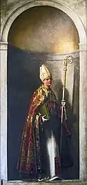 Saint Louis de Toulouse, intérieur des volets d'orgue de San Bartolomeo, Venise.