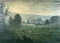 Looking across the River from My Garden in Suffield, sans date
