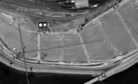 Un stationnement vu du ciel