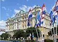 Le "Palais Adria" de Rijeka de nos jours, actuel siège de la compagnie maritime croate Jadrolinija