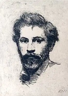Autoportrait, 1885-1890 (Eau-forte ; 8,3 × 6,3 cm), Collection privée