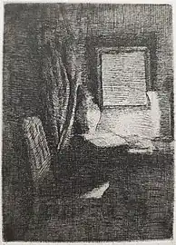 Effet de lumière, 1876 (Eau-forte ; Inv. Delchevalerie no 18 ; 18 × 13,5 cm), Collection privée