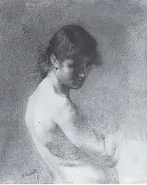 Luisa-luglio-agosto, 1880 (Fusain ; 31,7 × 26,8 cm), Collection privée (1981)