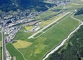 Vue aérienne de l'aéroport