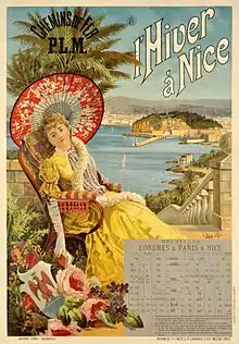 Chemins de fer PLM, l'hiver à Nice, 1892.
