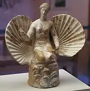 Aphrodite à la coquille. Tanagra, IVe siècle av. J.-C.