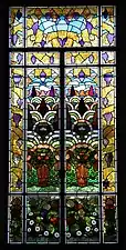 Vitrail du petit bureau, par Eugène Martial Simas et Théophile Laumonnerie.