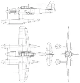 vue en plan de l’avion