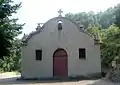Façade de la chapelle San Ghjacumu, à Ajola.