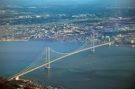 Le pont du détroit d'Akashi.