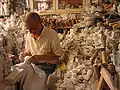Travail de l’albâtre gypseux à Volterra, enToscane