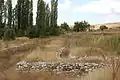 Ruines du barrage de Gölpinar (Gölpınar Dam&nbsp;(de)) et de canaux d'irrigation, Royaume hittite vers -1200, Turquie.