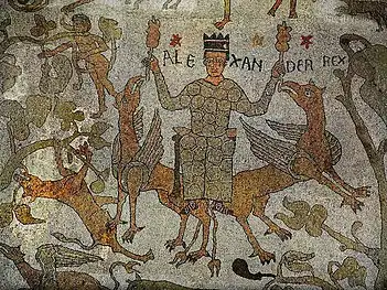 L'« ascension d'Alexandre » tiré par deux griffons