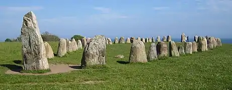 Mégalithes de Ale en Suède.