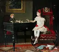 Alexander Demetrius Goltz (en), La fillette avec sa poupée, 1900.