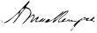 Signature de Alexander Mackenzie