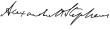 Signature de Alexander H. Stephens