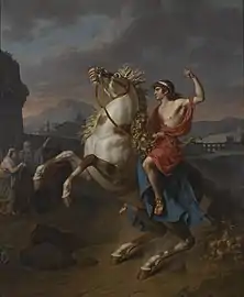 Alexandre domptant Bucéphale,  Nicolas-André Monsiau, 1787