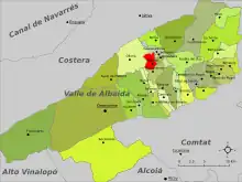 dans la comarque de la Vall d'Albaida.