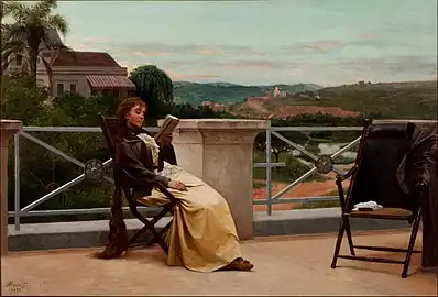José Ferraz de Almeida Júnior (Brésil), Leitura (« Lecture », 1892, Pinacothèque de l'État de São Paulo).