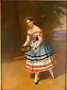 Amalie Dub dans le rôle d'Ännchen dans Der Freischütz de Carl Maria von Weber,Huile sur toile,Musée d'État de Brunswick.