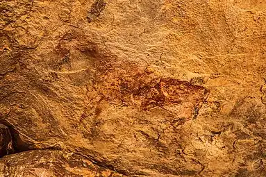 Peinture rupestre d'un bovidé