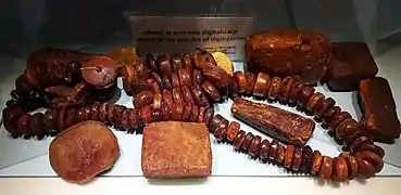 Trésor d'ambre de Basonia, Ve siècle. Musée de Lublin.