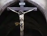 Calvaire (XVe) : Christ en croix triomphale.